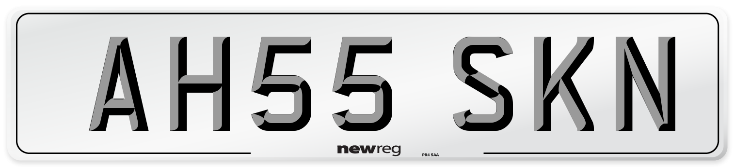 AH55 SKN Number Plate from New Reg